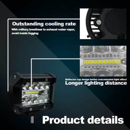 4 นิ้ว 15W 1500LM LED Strip โคมไฟทำงาน Refit Off-road ไฟรถยนต์หลังคา Strip Light, 4 inch 60W