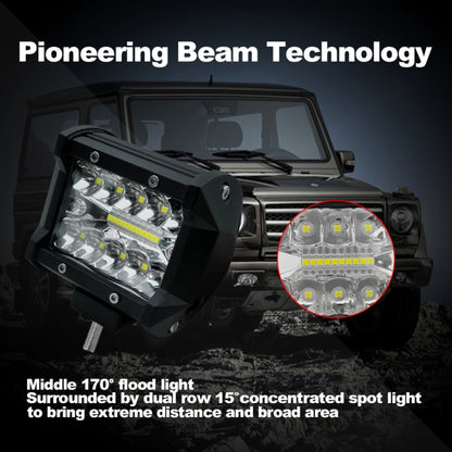 4 นิ้ว 15W 1500LM LED Strip โคมไฟทำงาน Refit Off-road ไฟรถยนต์หลังคา Strip Light, 4 inch 60W