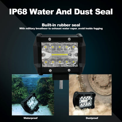 4 นิ้ว 15W 1500LM LED Strip โคมไฟทำงาน Refit Off-road ไฟรถยนต์หลังคา Strip Light, 4 inch 60W