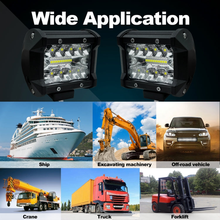 4 นิ้ว 15W 1500LM LED Strip โคมไฟทำงาน Refit Off-road ไฟรถยนต์หลังคา Strip Light, 4 inch 60W