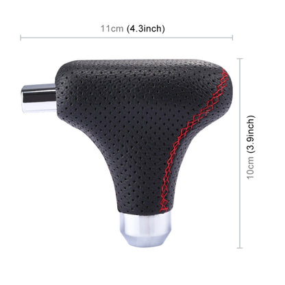 รถยนต์อเนกประสงค์รถหนังสีดำ Shifter Cover Manual เกียร์อัตโนมัติ Shift Knob, Black Leather Shifter Cover