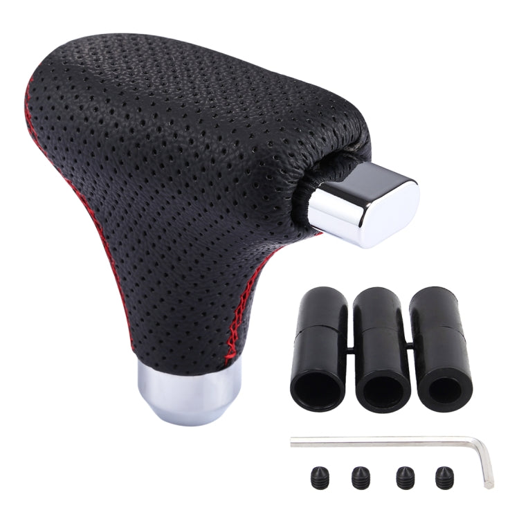 รถยนต์อเนกประสงค์รถหนังสีดำ Shifter Cover Manual เกียร์อัตโนมัติ Shift Knob, Black Leather Shifter Cover
