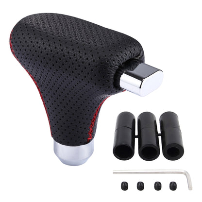 รถยนต์อเนกประสงค์รถหนังสีดำ Shifter Cover Manual เกียร์อัตโนมัติ Shift Knob, Black Leather Shifter Cover