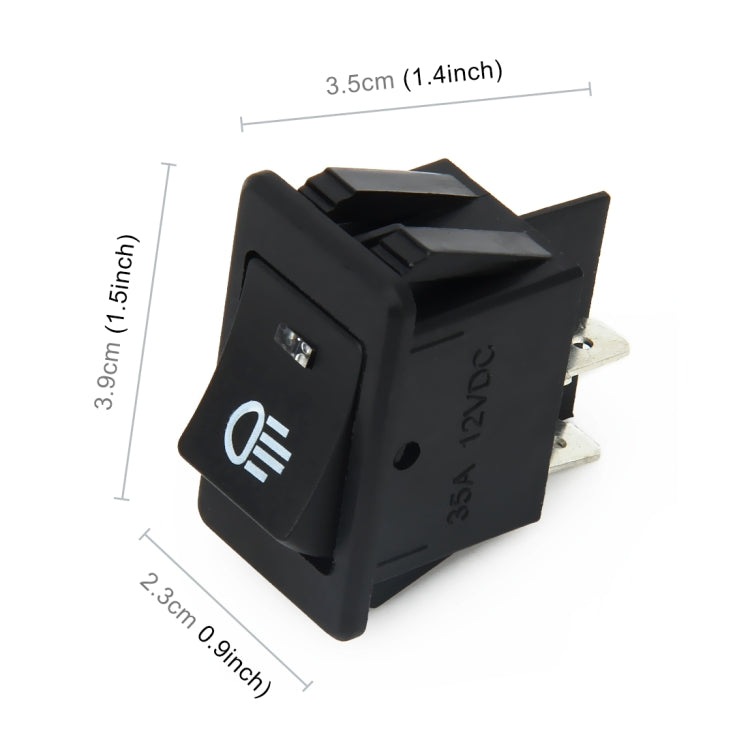 30 แอมป์ 12 โวลต์สี่ปลั๊ก LED ON OFF สวิตช์ไฟตัดหมอกรถ