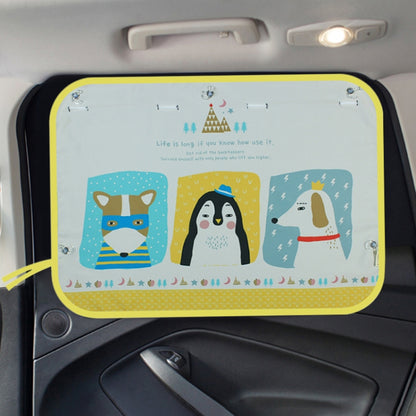 รถยนต์ขนาดใหญ่ด้านหลังหน้าต่างครีมกันแดดฉนวนกันความร้อนหน้าต่างม่านบังแดดขนาด: 70*50 ซม, Snow Bear, Giant Panda, Animal World, Zoo, Pink Elephant, Underwater World, Good Friend, Yellow Penguin, Happy Elephant, Happy Forest, Happy Rabbit, Green Dinosaur...