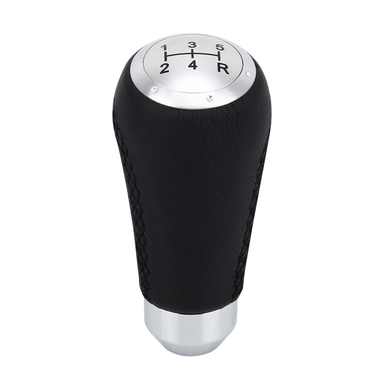Universal รถดัดแปลง Shifter หนังสีดำ LEVER Manual 5 เกียร์เปลี่ยนเกียร์ KNOB, 5-Speed Gear Shift Knob