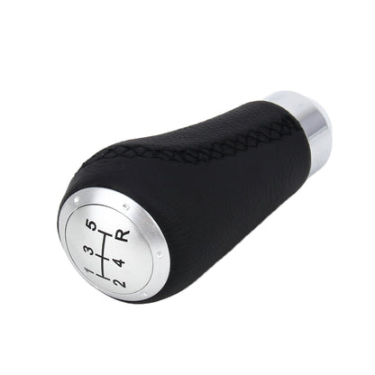 Universal รถดัดแปลง Shifter หนังสีดำ LEVER Manual 5 เกียร์เปลี่ยนเกียร์ KNOB, 5-Speed Gear Shift Knob