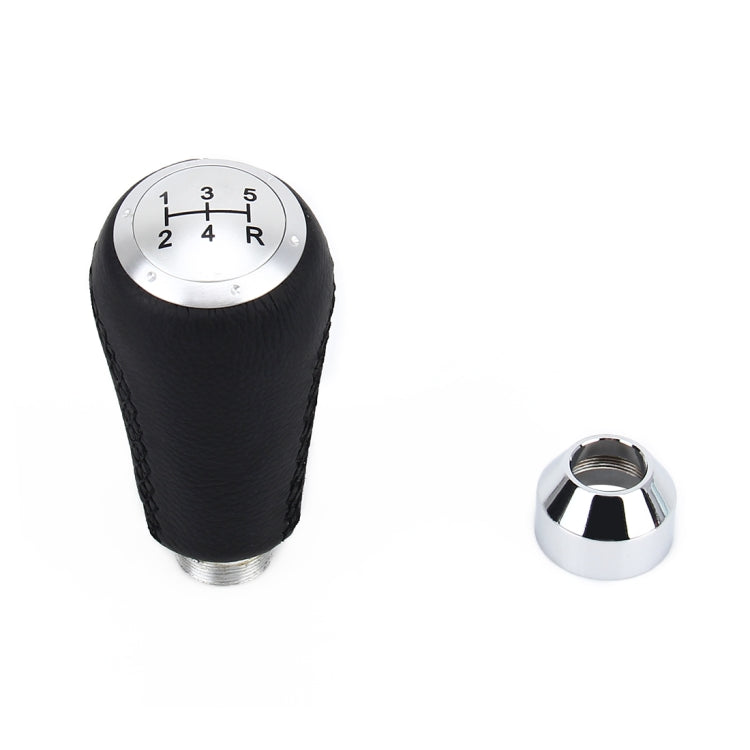 Universal รถดัดแปลง Shifter หนังสีดำ LEVER Manual 5 เกียร์เปลี่ยนเกียร์ KNOB, 5-Speed Gear Shift Knob