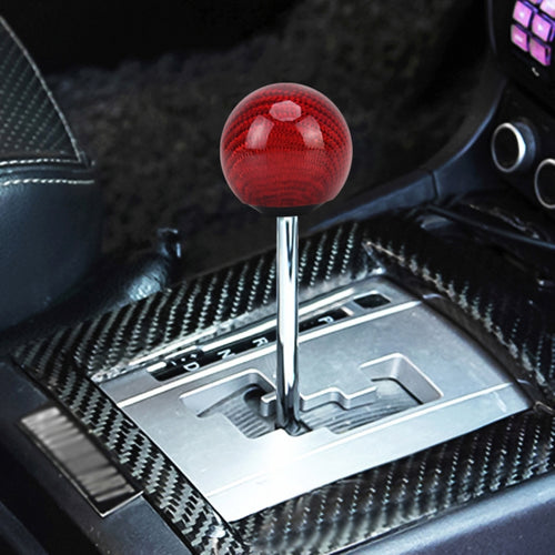 Universal รถ Shifter Cover Manual อัตโนมัติคาร์บอนไฟเบอร์ Ball Gear Shift Knob, Ball Gear Shift Knob, Black, Silver