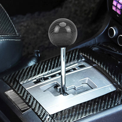 Universal รถ Shifter Cover Manual อัตโนมัติคาร์บอนไฟเบอร์ Ball Gear Shift Knob, Ball Gear Shift Knob, Black, Silver