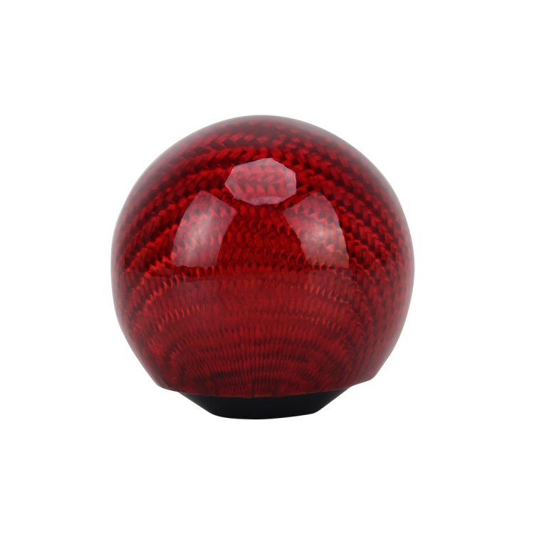 Universal รถ Shifter Cover Manual อัตโนมัติคาร์บอนไฟเบอร์ Ball Gear Shift Knob, Ball Gear Shift Knob, Black, Silver