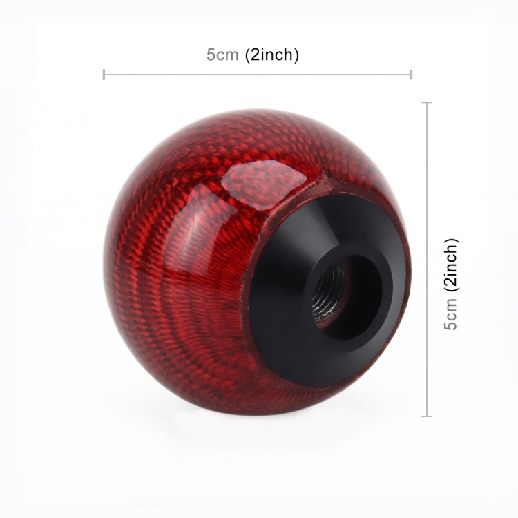Universal รถ Shifter Cover Manual อัตโนมัติคาร์บอนไฟเบอร์ Ball Gear Shift Knob, Ball Gear Shift Knob, Black, Silver
