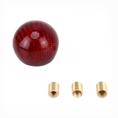 Universal รถ Shifter Cover Manual อัตโนมัติคาร์บอนไฟเบอร์ Ball Gear Shift Knob, Ball Gear Shift Knob, Black, Silver