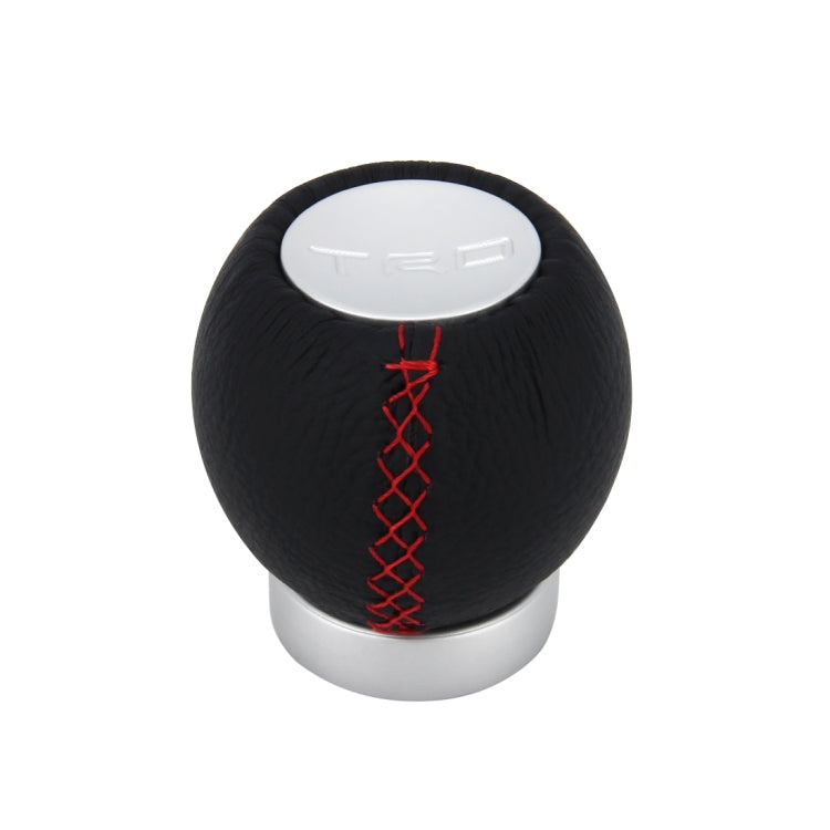 Universal รถ Ball Shape เกียร์ Shifter Lever คู่มืออัตโนมัติหนังสีดำ Shift Knob Adapter, No Gear Ssign
