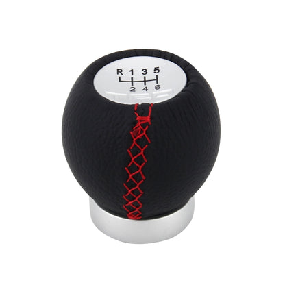 Universal รถดัดแปลง Shifter หนังสีดำ LEVER Manual 6 เกียร์เปลี่ยนเกียร์ KNOB, 6-Speed
