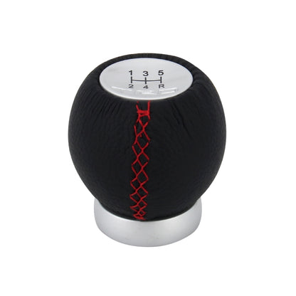 Universal รถดัดแปลง Shifter หนังสีดำ LEVER คู่มือ 5 เกียร์เปลี่ยนเกียร์ KNOB ADAPTER, 5-Speed
