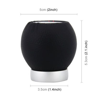 Universal รถดัดแปลง Shifter หนังสีดำ LEVER คู่มือ 5 เกียร์เปลี่ยนเกียร์ KNOB ADAPTER, 5-Speed