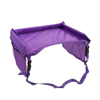 เด็กทารกเด็กวัยหัดเดินรถเข็นเด็ก Organizer Travel Snack ของเล่นรถที่นั่งถาดกิจกรรม, Purple, Baby Blue