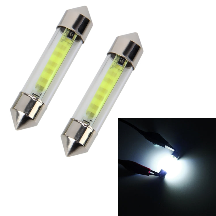 10 ชิ้น 41 มิลลิเมตร 1 วัตต์ 6000 พันแสงสีขาวรถโดมโคมไฟใบอนุญาต LED ไฟอ่านหนังสือ, DC 12 โวลต์, 41mm