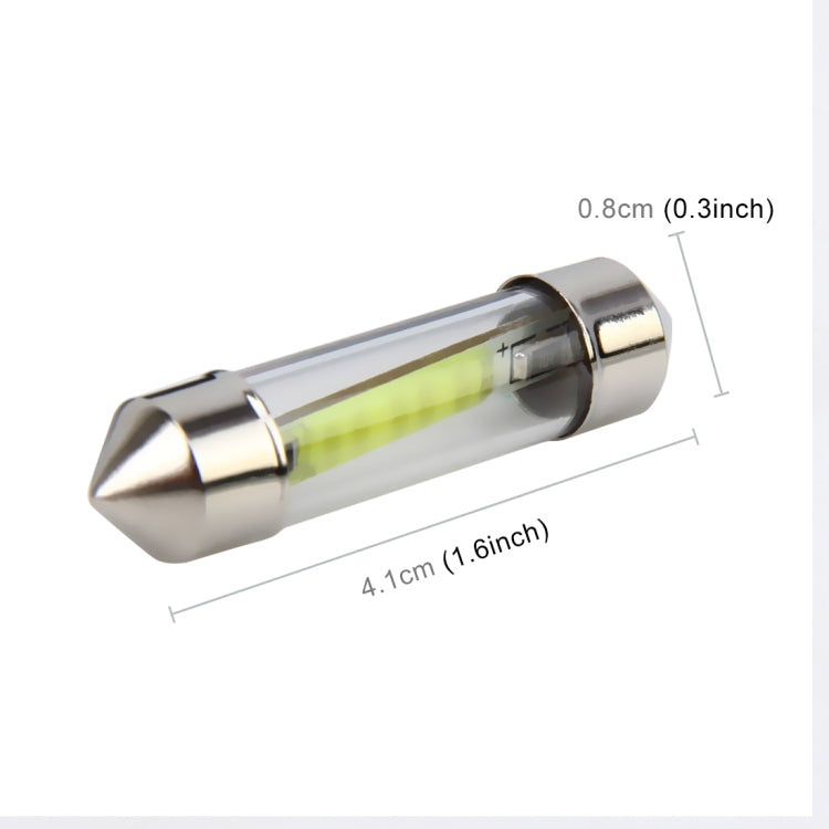10 ชิ้น 41 มิลลิเมตร 1 วัตต์ 6000 พันแสงสีขาวรถโดมโคมไฟใบอนุญาต LED ไฟอ่านหนังสือ, DC 12 โวลต์, 41mm