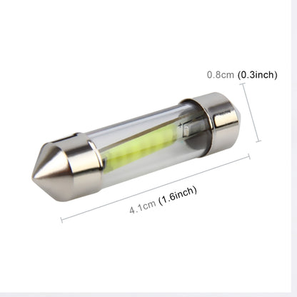 10 ชิ้น 41 มิลลิเมตร 1 วัตต์ 6000 พันแสงสีขาวรถโดมโคมไฟใบอนุญาต LED ไฟอ่านหนังสือ, DC 12 โวลต์, 41mm