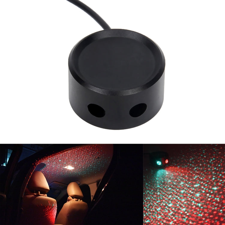 ตกแต่งเพดานหลังคารถ 5V สีแดงสีเขียว LED Star Night Lights โปรเจคเตอร์บรรยากาศ Galaxy โคมไฟ, Red Green, Red Blue