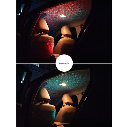 ตกแต่งเพดานหลังคารถ 5V สีแดงสีเขียว LED Star Night Lights โปรเจคเตอร์บรรยากาศ Galaxy โคมไฟ, Red Green, Red Blue