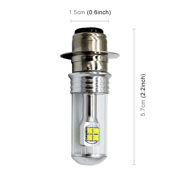 ไฟหน้ารถจักรยานยนต์ 750LM 6000K สีขาว H6M/P15D 40W 8-LED Bulbs, DC 12-24V, H6M/P15D