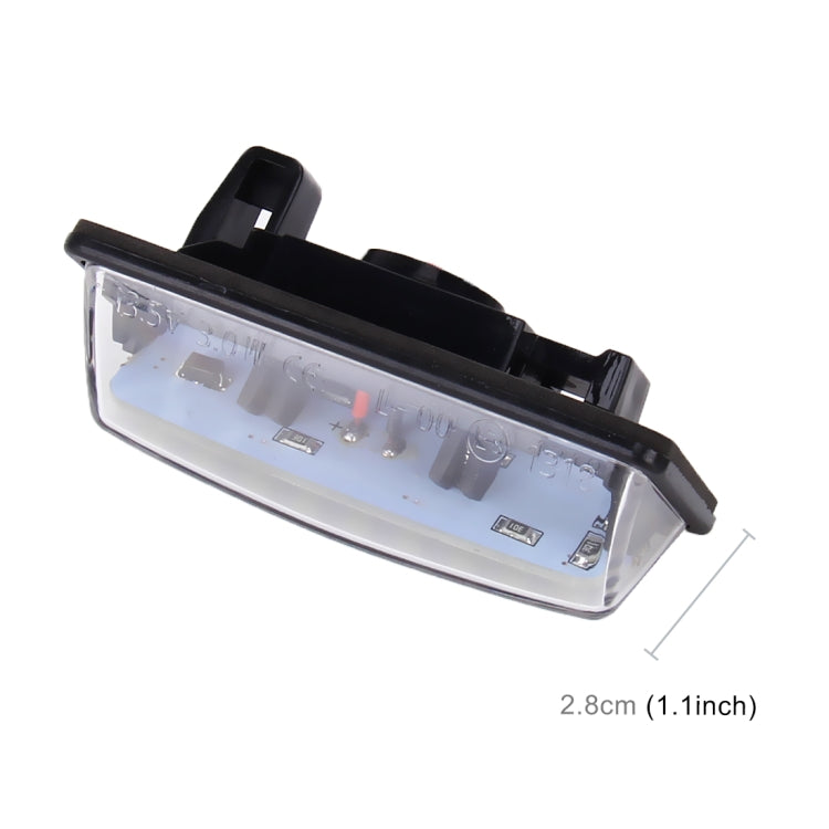 2 ชิ้นไฟป้ายทะเบียน LED 18-SMD หลอดไฟโคมไฟสำหรับนิสสัน / Teana 03 / Tada 03-08 / Sylphy 2008 / ซันนี่ 2001-2006,2W 120LM, 6000K, DC12V (แสงสีขาว), for Nissan