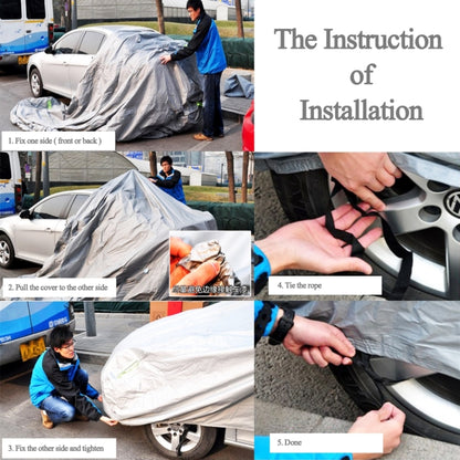 ผ้าคลุมรถ SUV กันแดดป้องกันฝุ่น PVC พร้อมแถบเตือนเหมาะกับรถยนต์ที่มีความยาวสูงสุด 4.8 ม. (187 นิ้ว), 187inch (L)