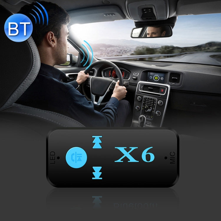 HQX6 รถบลูทูธ V4.1 เครื่องเล่นเพลงอะแดปเตอร์รับสัญญาณไร้สายแฮนด์ฟรีและ TF Card และ USB Charge, HQX6