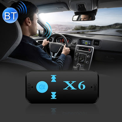 HQX6 รถบลูทูธ V4.1 เครื่องเล่นเพลงอะแดปเตอร์รับสัญญาณไร้สายแฮนด์ฟรีและ TF Card และ USB Charge, HQX6