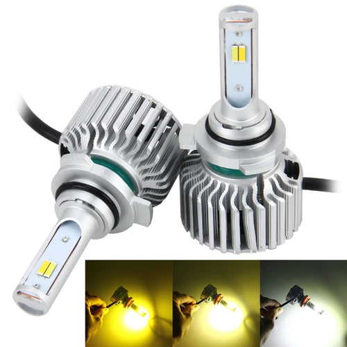 2 ชิ้น 9012 26 วัตต์ 2250LM ไฟหน้ารถ LED ไฟอัตโนมัติฟังก์ชัน CANBUS ในตัว (แสงสีขาว, แสงสีเหลือง, แสงสีขาวนวล), DC 9-16V, 9012