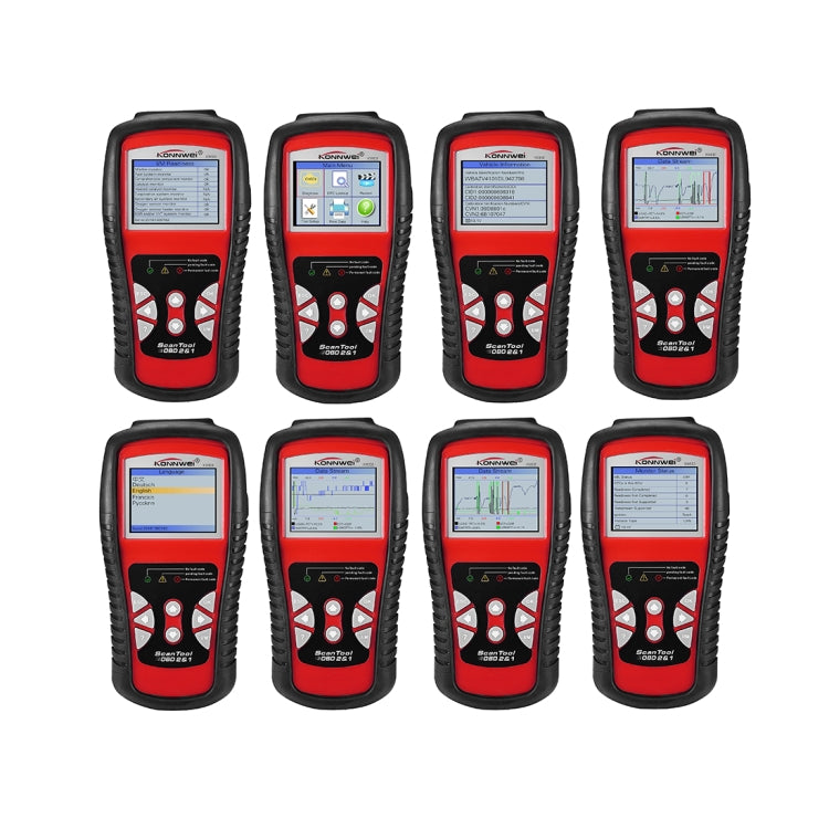 KONNWEI KW830 OBDII / CAN เครื่องมือสแกนวินิจฉัยรถยนต์อัตโนมัติเครื่องมือสแกนอะแดปเตอร์สแกนอัตโนมัติรองรับ 8 ภาษาและ 6 โปรโตคอล (สามารถตรวจจับแบตเตอรี่และแรงดันไฟฟ้าได้ ตรวจจับเฉพาะรถเบนซิน 12V), KW830