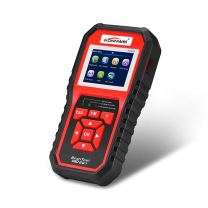 KONNWEI KW850 OBDII / CAN เครื่องมือสแกนวินิจฉัยรถยนต์อัตโนมัติเครื่องมือสแกนอะแดปเตอร์สแกนอัตโนมัติรองรับ 8 ภาษาและ 6 โปรโตคอล (สามารถตรวจจับแบตเตอรี่และแรงดันไฟฟ้าได้ ตรวจจับเฉพาะรถเบนซิน 12V), KW850