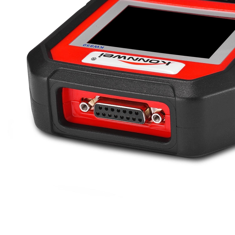 KONNWEI KW850 OBDII / CAN เครื่องมือสแกนวินิจฉัยรถยนต์อัตโนมัติเครื่องมือสแกนอะแดปเตอร์สแกนอัตโนมัติรองรับ 8 ภาษาและ 6 โปรโตคอล (สามารถตรวจจับแบตเตอรี่และแรงดันไฟฟ้าได้ ตรวจจับเฉพาะรถเบนซิน 12V), KW850