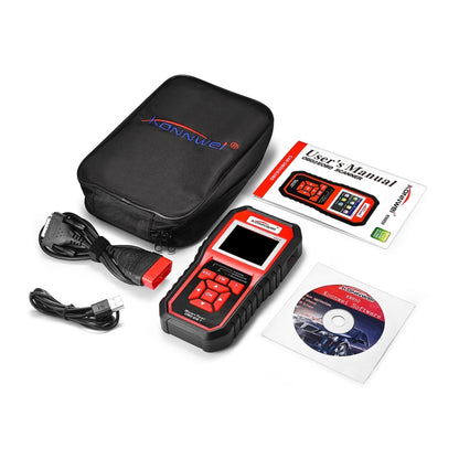 KONNWEI KW850 OBDII / CAN เครื่องมือสแกนวินิจฉัยรถยนต์อัตโนมัติเครื่องมือสแกนอะแดปเตอร์สแกนอัตโนมัติรองรับ 8 ภาษาและ 6 โปรโตคอล (สามารถตรวจจับแบตเตอรี่และแรงดันไฟฟ้าได้ ตรวจจับเฉพาะรถเบนซิน 12V), KW850