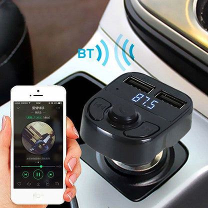 X8 รถ MP3 เครื่องเล่นเพลงสเตอริโอไร้สายเครื่องส่งสัญญาณ FM บ่อยครั้งอะแดปเตอร์ชาร์จไฟในรถไร้สายพร้อมพอร์ต USB คู่จอแสดงผลดิจิตอลรองรับดิสก์ U และการ์ด TF ชุดหูฟังไร้สายสำหรับโทรศัพท์มือถือ, X8  3 in 1