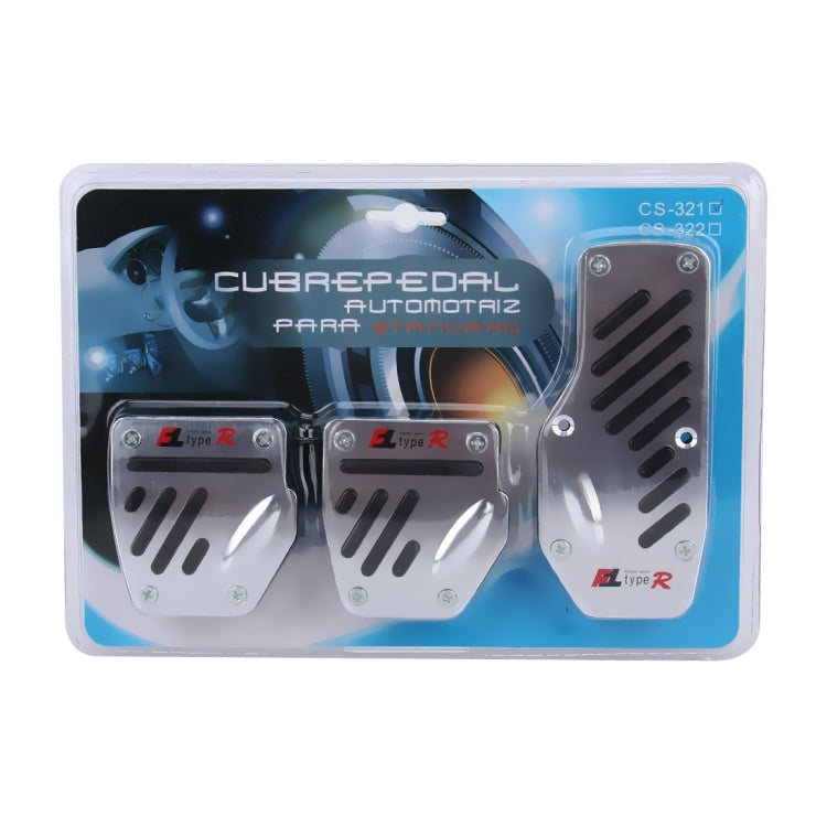 CS-321 3 in 1 Non-Slip Manual รถบรรทุกเหยียบเท้าเบรคชุดฝาครอบ