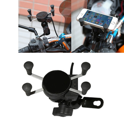 เครื่องชาร์จโทรศัพท์ USB 12V สำหรับรถจักรยานยนต์สากลพร้อมที่วางเหมาะสำหรับสมาร์ทโฟนขนาด 3.5-6.5 นิ้ว, X-3