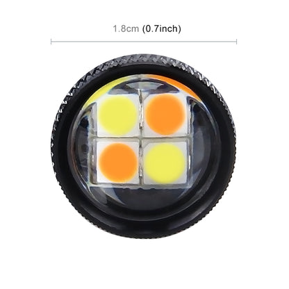 2 ชิ้น Super Bright PSX24W DC 12V 5W 350LM ไฟตัดหมอกรถยนต์อัตโนมัติพร้อมหลอดไฟ LED 16 SMD-3030, แสงสีขาว + สีเหลือง, PSX24W