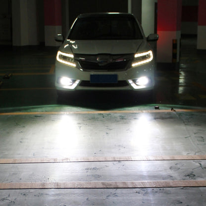 2 ชิ้น Super Bright PSX24W DC 12V 5W 350LM ไฟตัดหมอกรถยนต์อัตโนมัติพร้อมหลอดไฟ LED 16 SMD-3030, แสงสีขาว + สีเหลือง, PSX24W