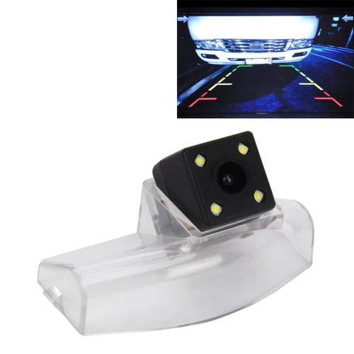 656 × 492 พิกเซลที่มีประสิทธิภาพ HD กันน้ำ 4 LED Night Vision มุมกว้างรถมองหลังสำรองกล้องถอยหลังสำหรับรุ่นต่างประเทศมาสด้า 2/3, Mazda 2/3