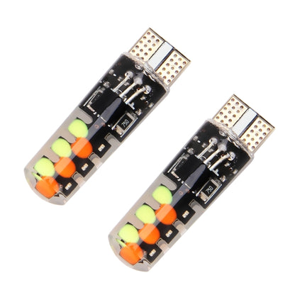 2 ชิ้น W5W 194 T10 หลายสีซัง 12 SMD RGB หลอดไฟ LED พร้อมการควบคุมระยะไกลลิ่มไฟด้านข้างโคมไฟป้ายทะเบียน, DC 12 โวลต์, 2 PCS W5W 194 T10