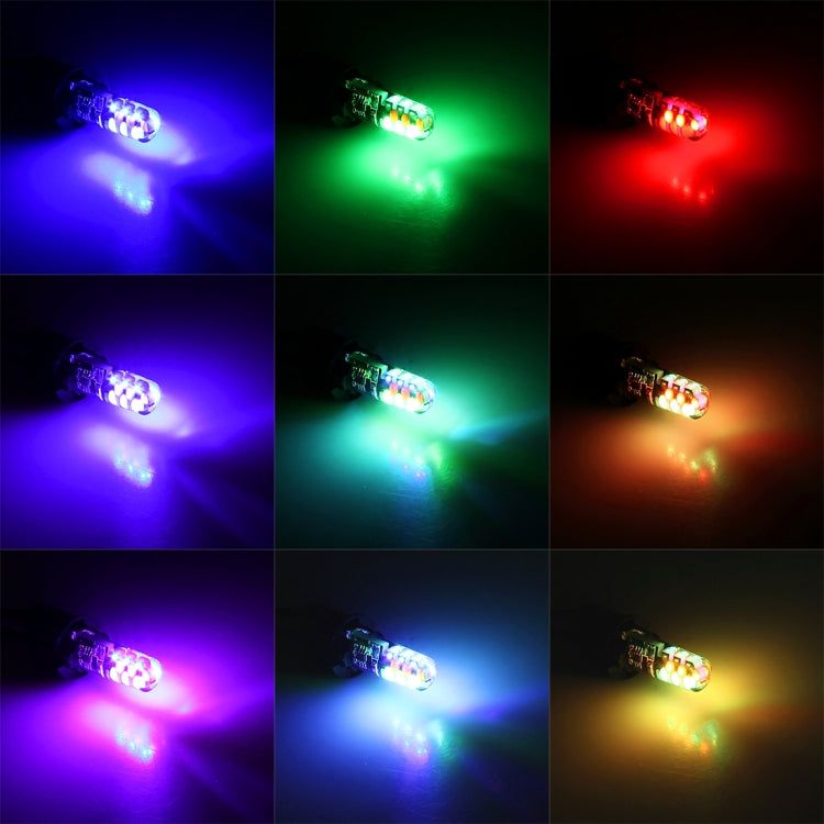 2 ชิ้น W5W 194 T10 หลายสีซัง 12 SMD RGB หลอดไฟ LED พร้อมการควบคุมระยะไกลลิ่มไฟด้านข้างโคมไฟป้ายทะเบียน, DC 12 โวลต์, 2 PCS W5W 194 T10