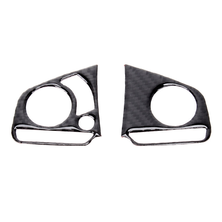 2 in 1 คาร์บอนไฟเบอร์พวงมาลัยปุ่มตกแต่งภายใน DIY สติกเกอร์สำหรับ Honda Civic 10th Gen (ดีลักซ์), Wheel Button Trim