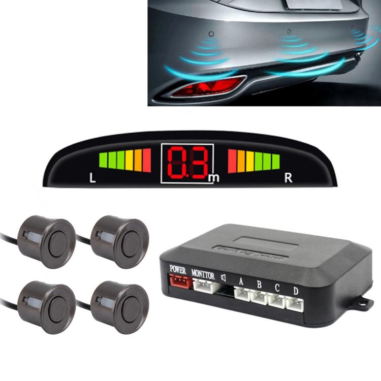 ระบบเรดาร์สำรองรถ Buzzer - คุณภาพระดับพรีเมียม 4 เซ็นเซอร์จอดรถ ระบบเรดาร์สำรองรถพร้อมจอแสดงผล LCD