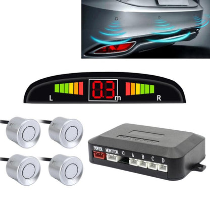ระบบเรดาร์สำรองรถ Buzzer - คุณภาพระดับพรีเมียม 4 เซ็นเซอร์จอดรถ ระบบเรดาร์สำรองรถพร้อมจอแสดงผล LCD