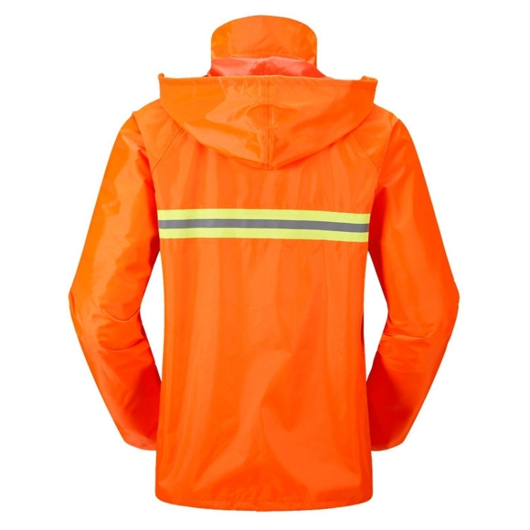 ผู้ใหญ่แยกเสื้อกันฝนสะท้อนแสงกางเกงฝนทำความสะอาดเสื้อผ้ากันน้ำประกันแรงงานความปลอดภัยสุขาภิบาลชุด, Size: M