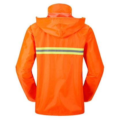 ผู้ใหญ่แยกเสื้อกันฝนสะท้อนแสงกางเกงฝนทำความสะอาดเสื้อผ้ากันน้ำประกันแรงงานความปลอดภัยสุขาภิบาลชุด, Size: M